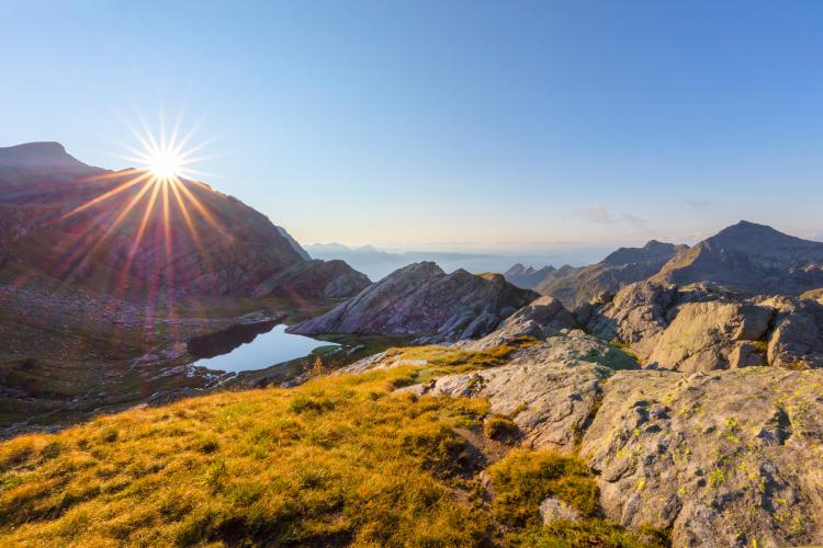 Sonnenaufgang bei den Spronser Seen