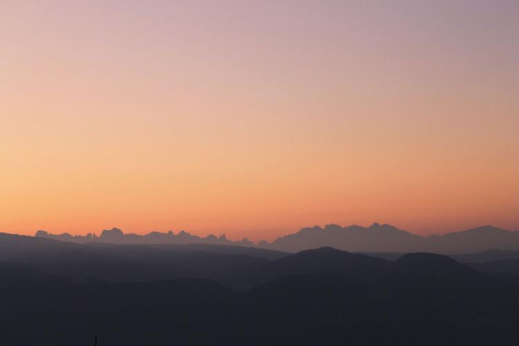 Dolomiti, tramonto